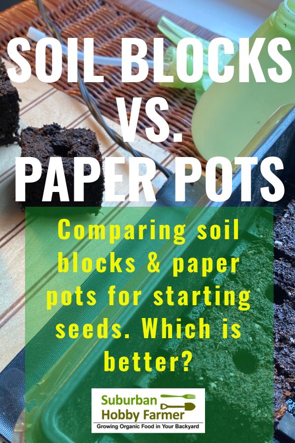 Soil Block Makers Vs. Paper Pots